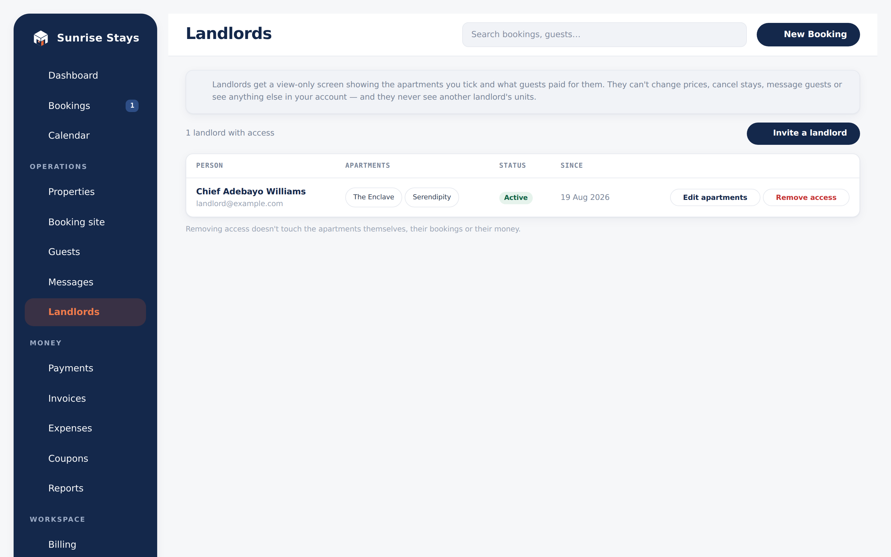 Landlords management
