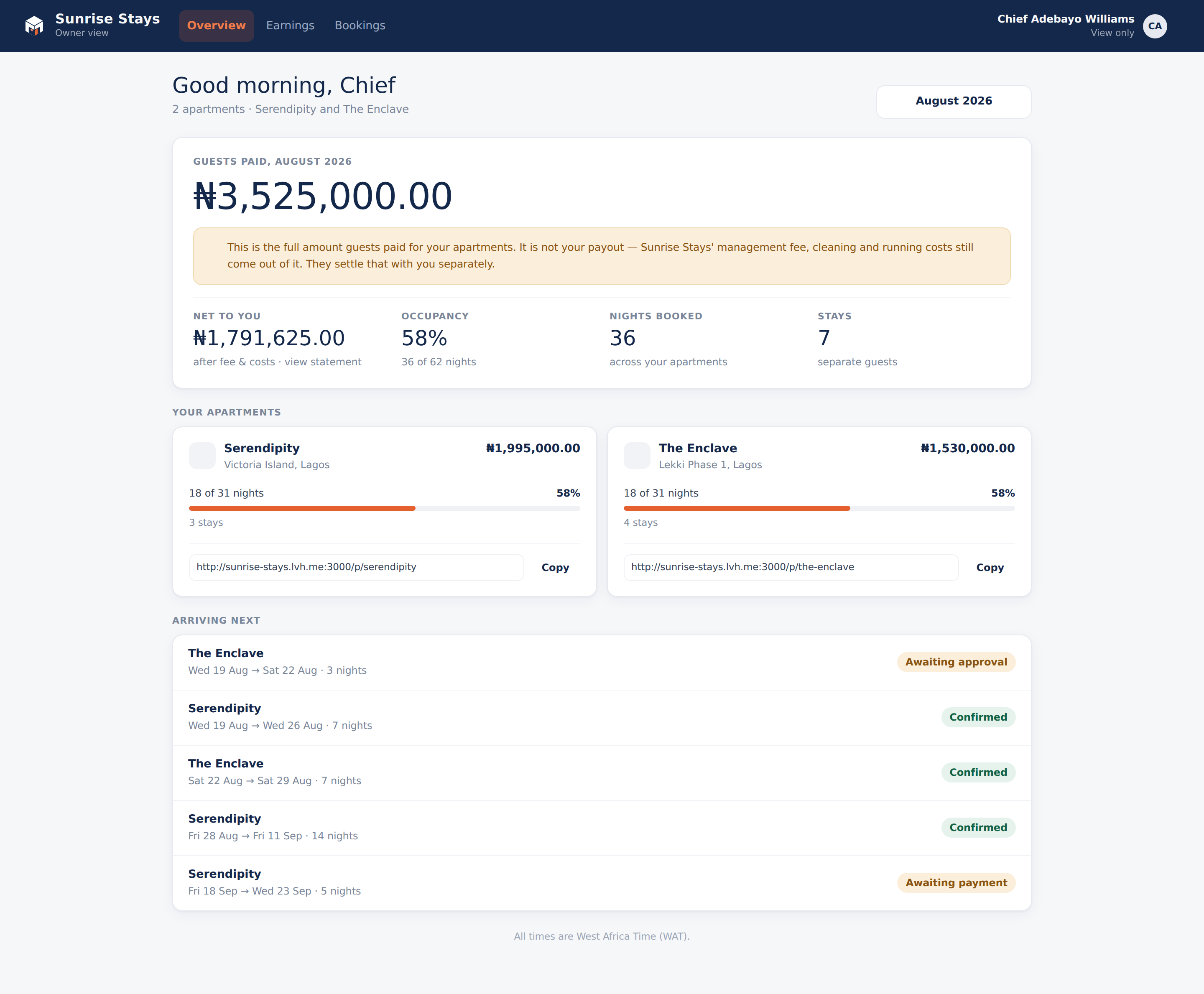 Landlord portal overview