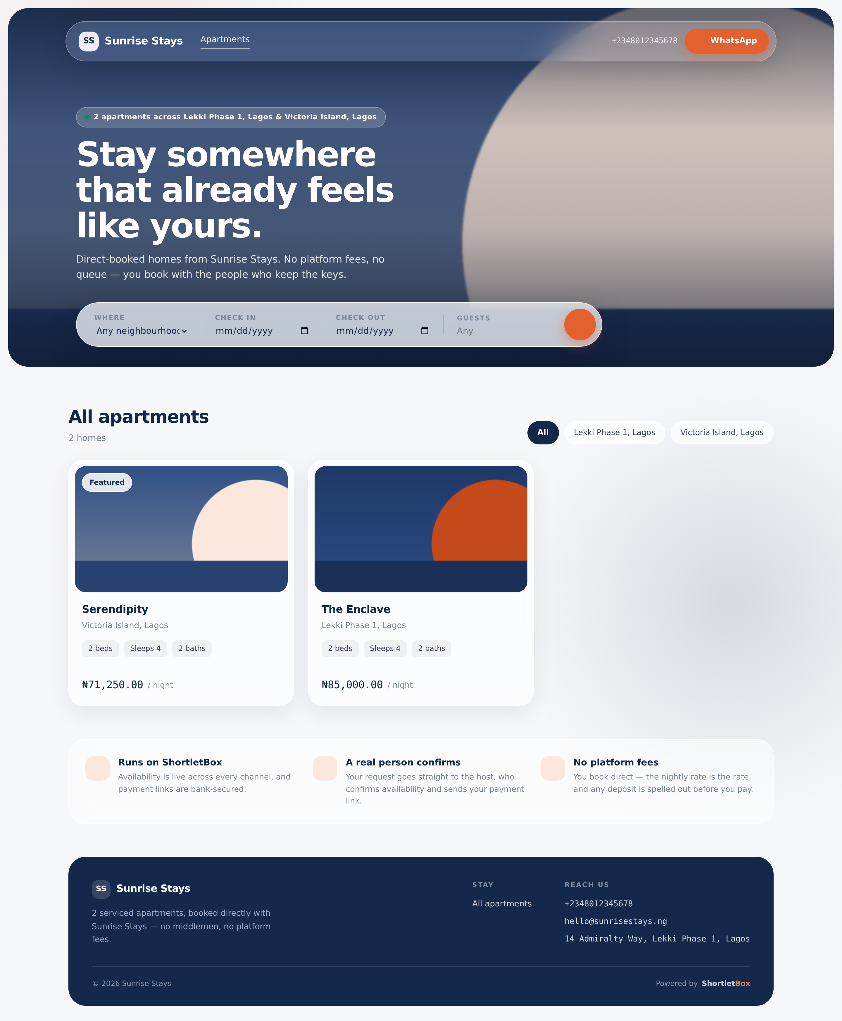 Public booking site
